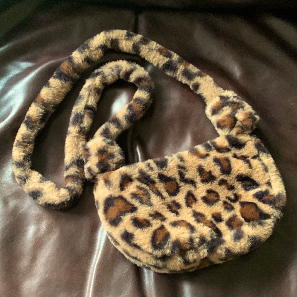Leopard Print Plush Purse